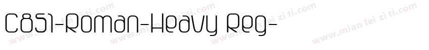 C851-Roman-Heavy Reg字体转换